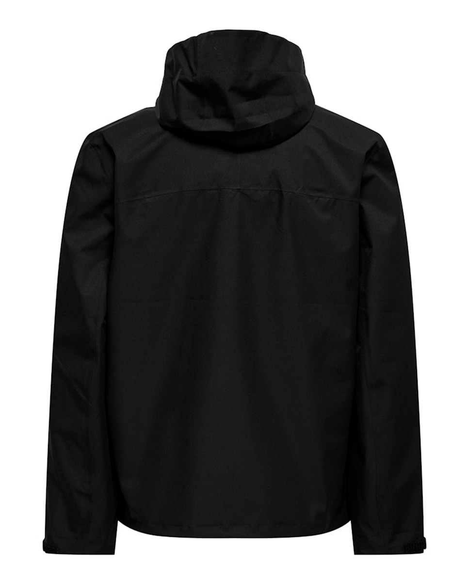 Parka Regular Fit com Capuz Preto-6