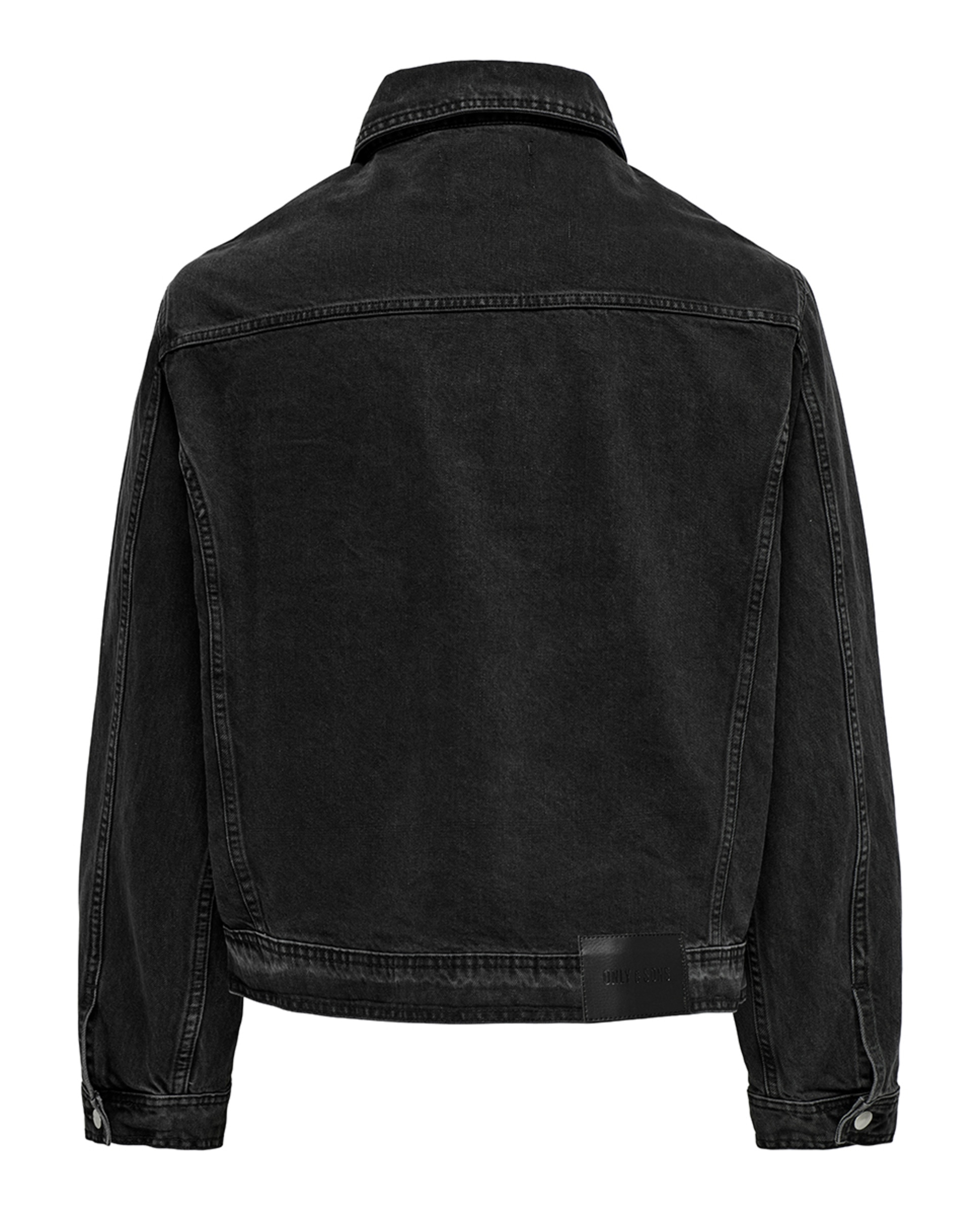 Blusão de Ganga 100% Algodão. Regular Fit Preto-2
