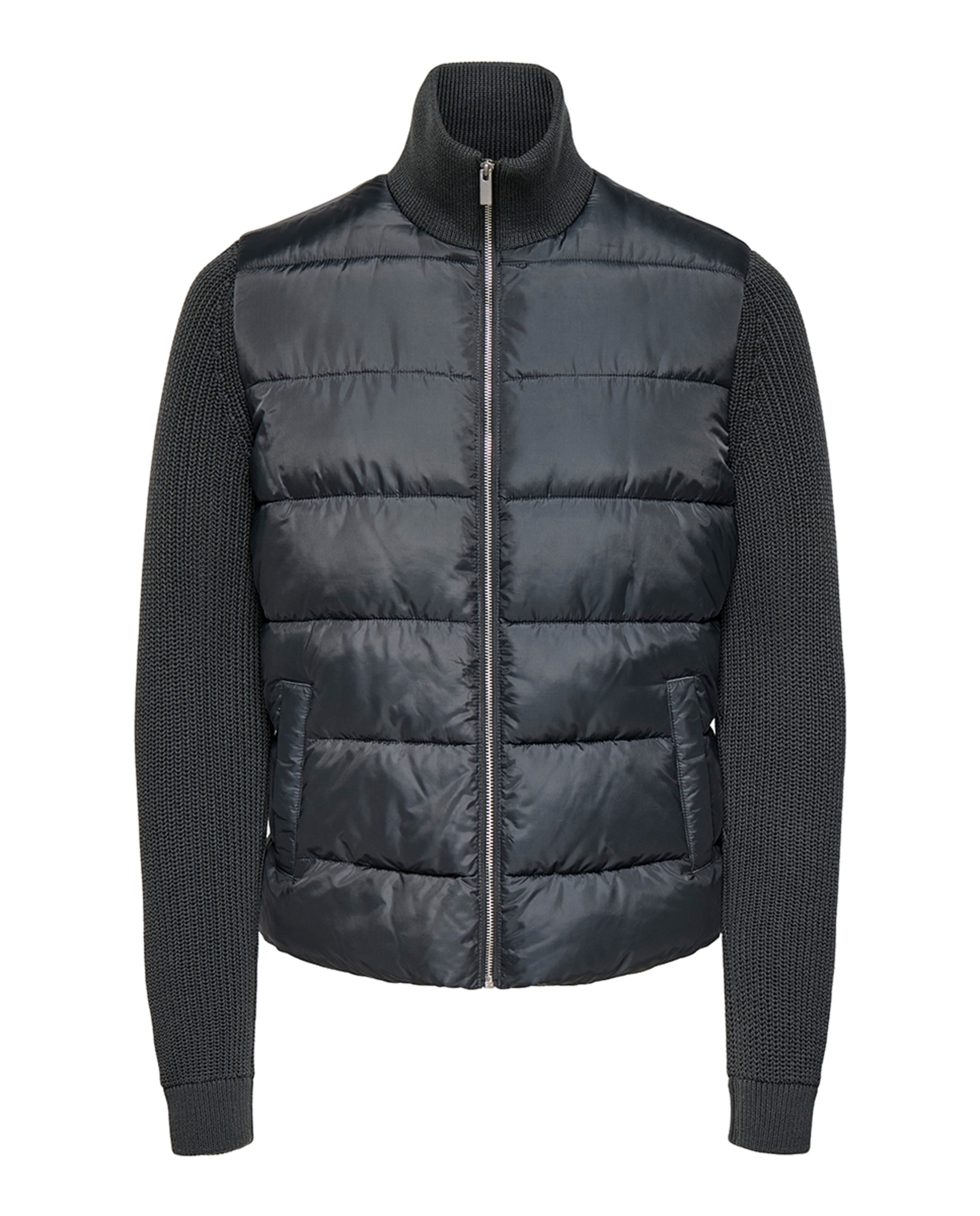 Casaco Acolchoado Ligeiro Regular Fit Cinzento-5