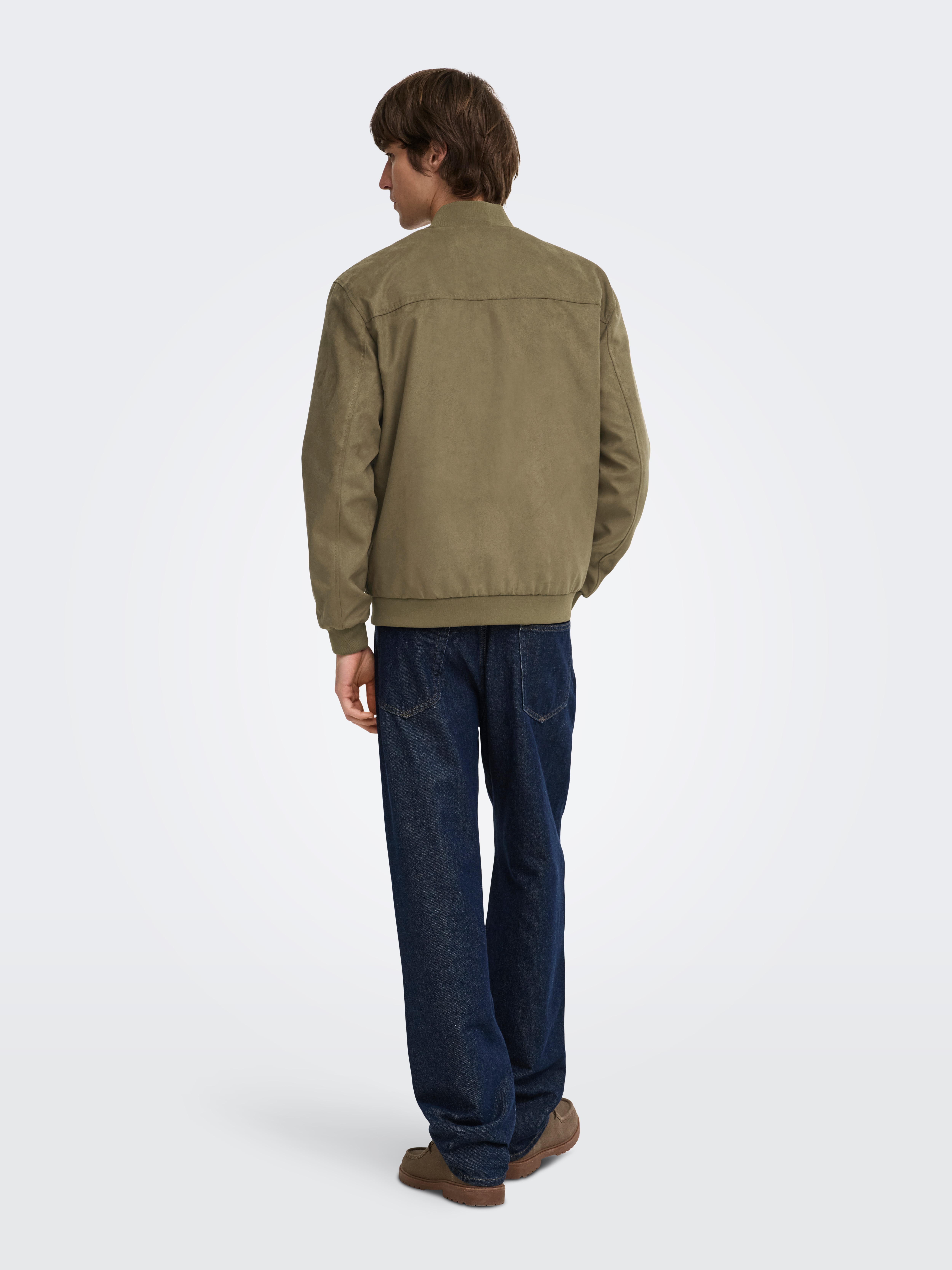 Blusão Bomber de Homem Regular Fit Castanho-2