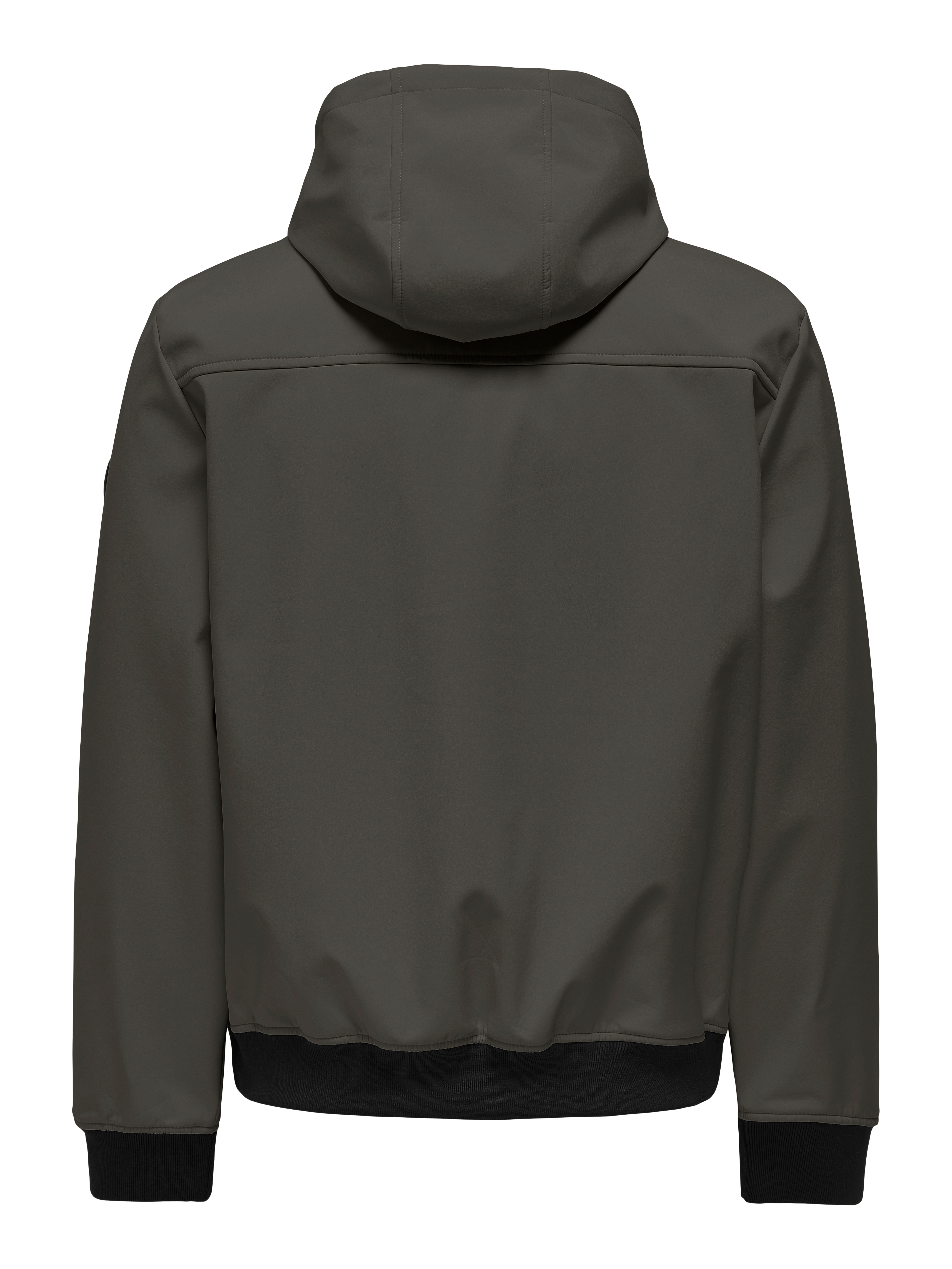 Casaco Bomber de Homem com Capuz Regular Verde-escuro-6