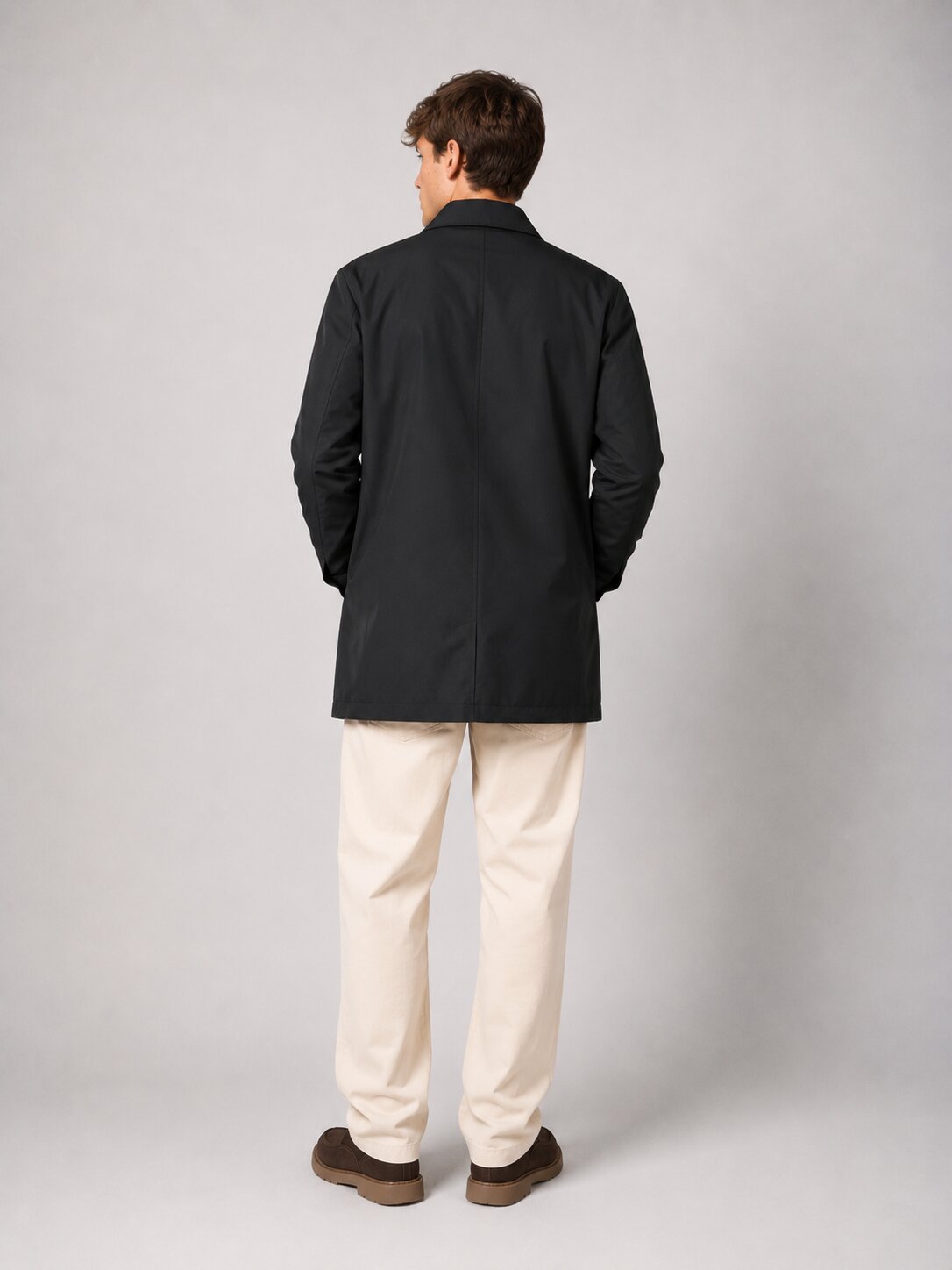 Gabardina de hombre con bolsillos laterales - Only & Sons - Negro Negro-2