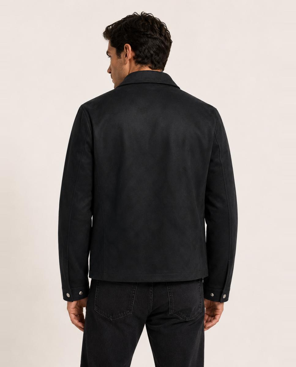 Chaqueta de antelina de hombre - Only & Sons - Negro Negro-2