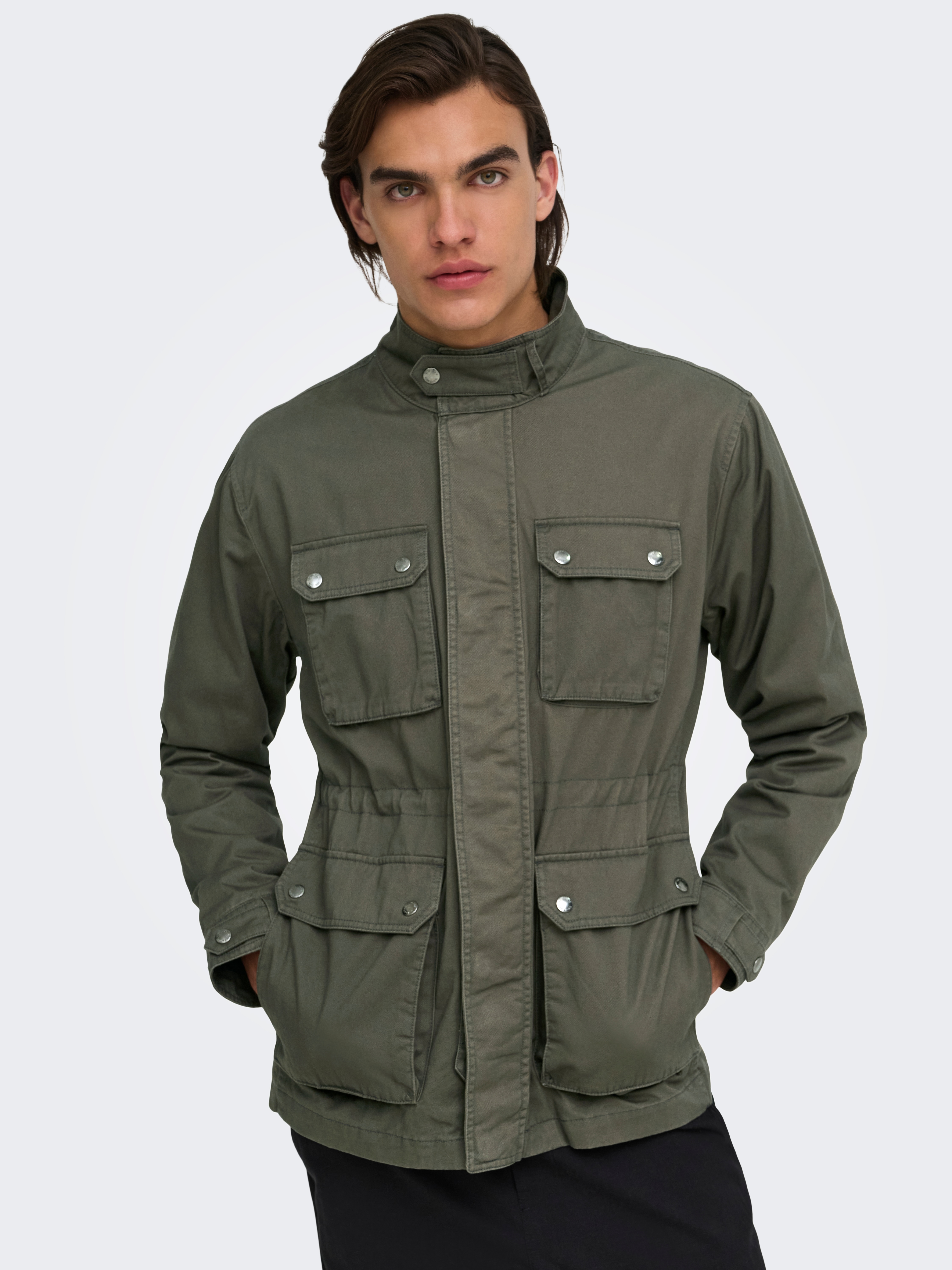 Casaco Safari para Homem Verde-escuro-3