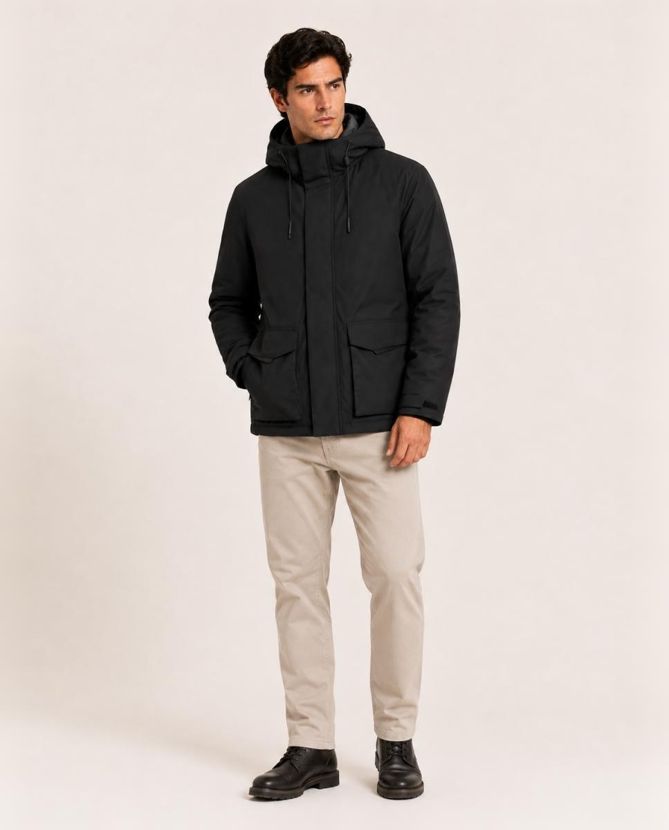 Parka técnica de hombre con capucha. - Only & Sons - Negro Negro-7