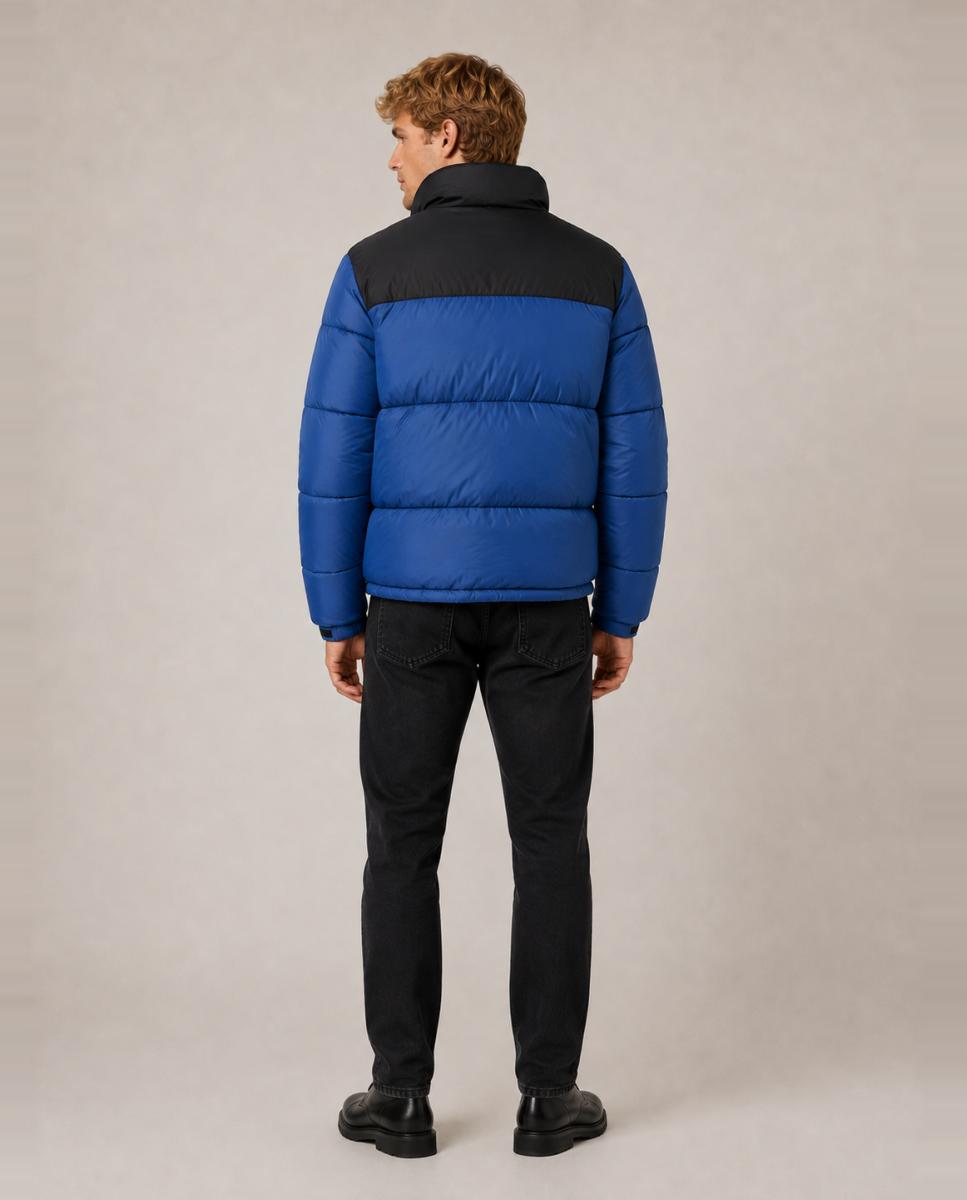 Imagen 2 de Abrigo acolchado de hombre con cuello alto. - Only & Sons - Azul Azul