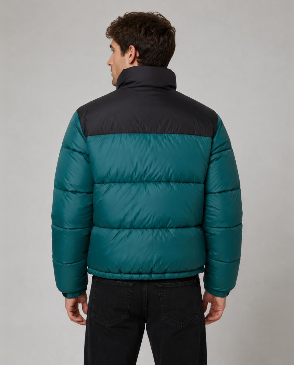 Imagen 2 de Abrigo acolchado de hombre con cuello alto. - Only & Sons - Verde Verde