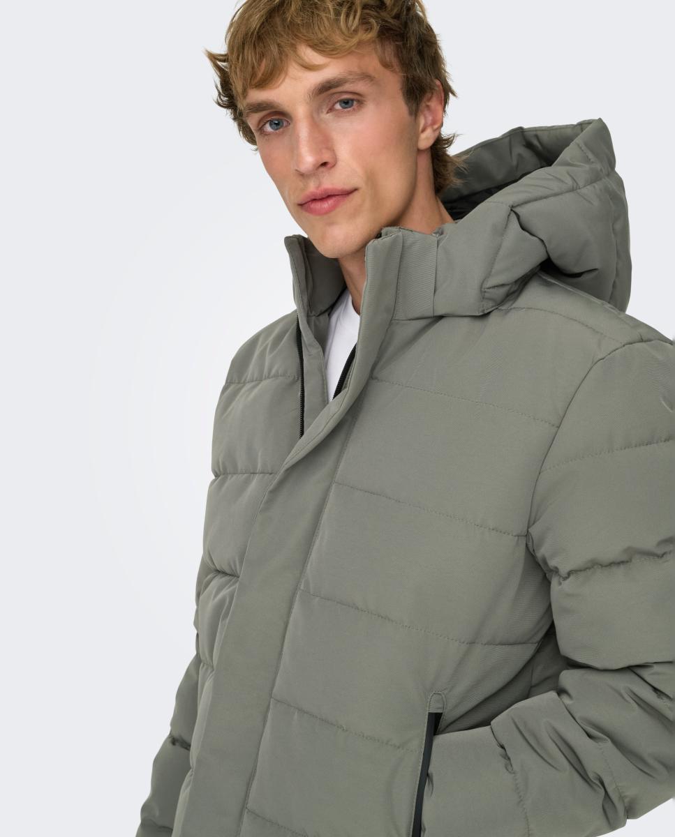 Abrigo técnico de hombre resistente al agua - Only & Sons - Verde Verde-3