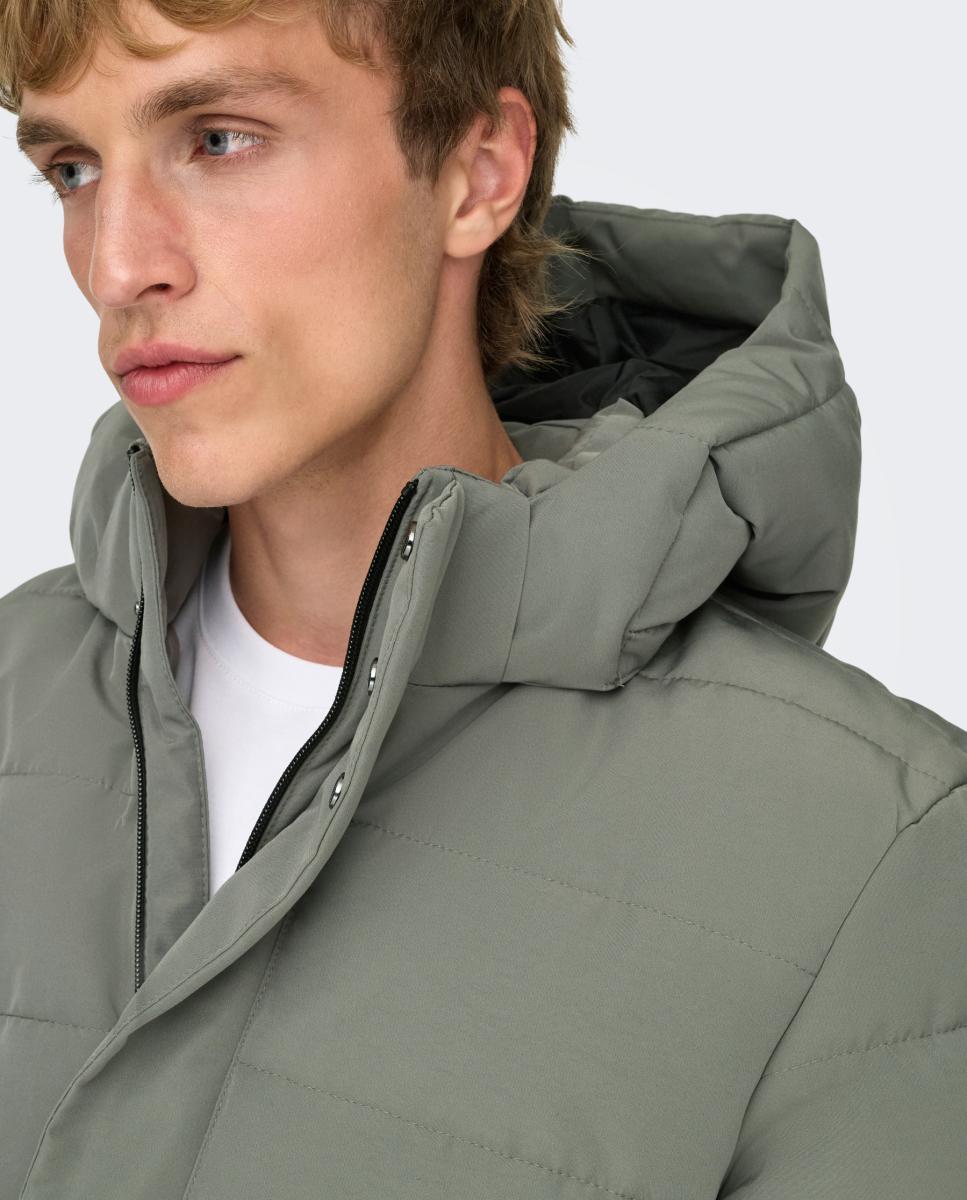 Abrigo técnico de hombre resistente al agua - Only & Sons - Verde Verde-4