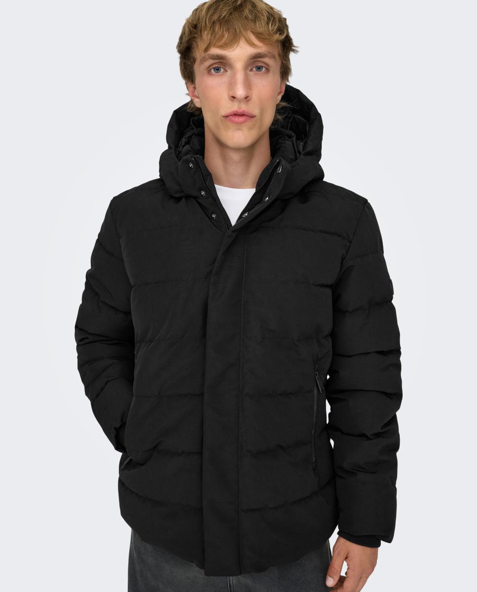 Abrigo técnico de hombre resistente al agua - Only & Sons - Negro Negro-3