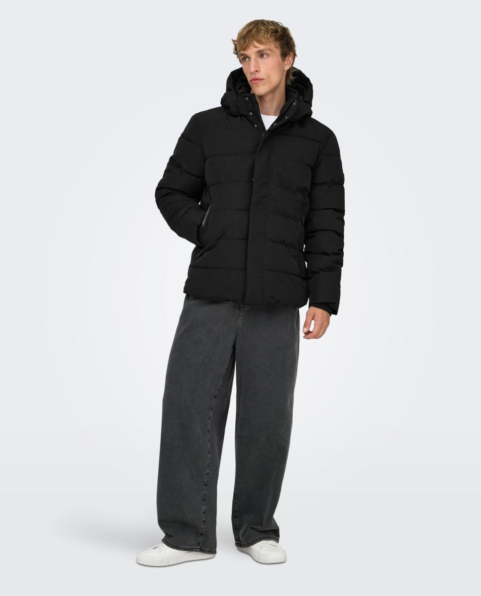Abrigo técnico de hombre resistente al agua - Only & Sons - Negro Negro-8