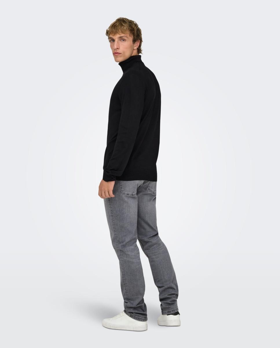 Imagen 3 de Jersey de hombre con el cuello vuelto - Only & Sons - Negro Negro