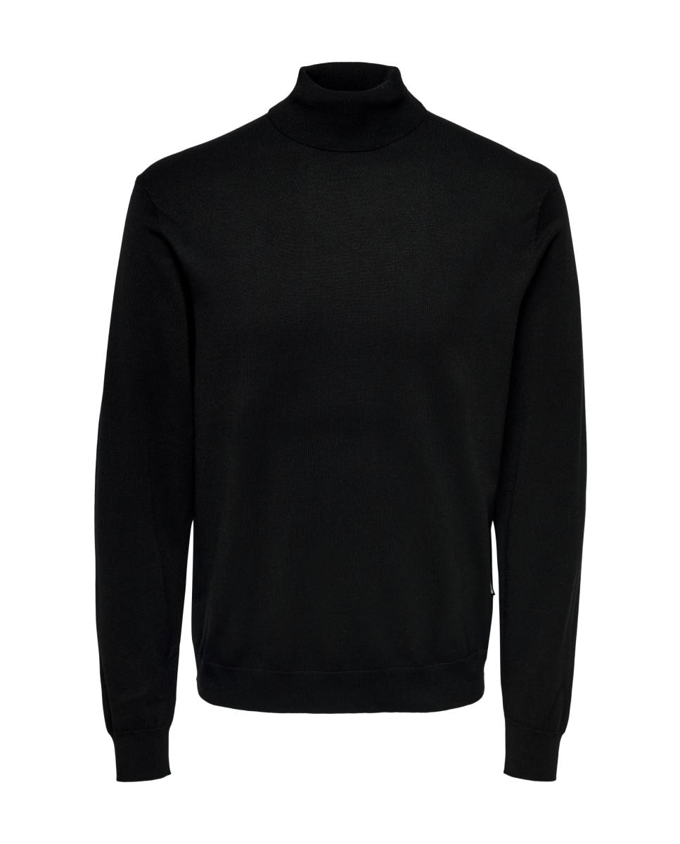 Imagen 6 de Jersey de hombre con el cuello vuelto - Only & Sons - Negro Negro