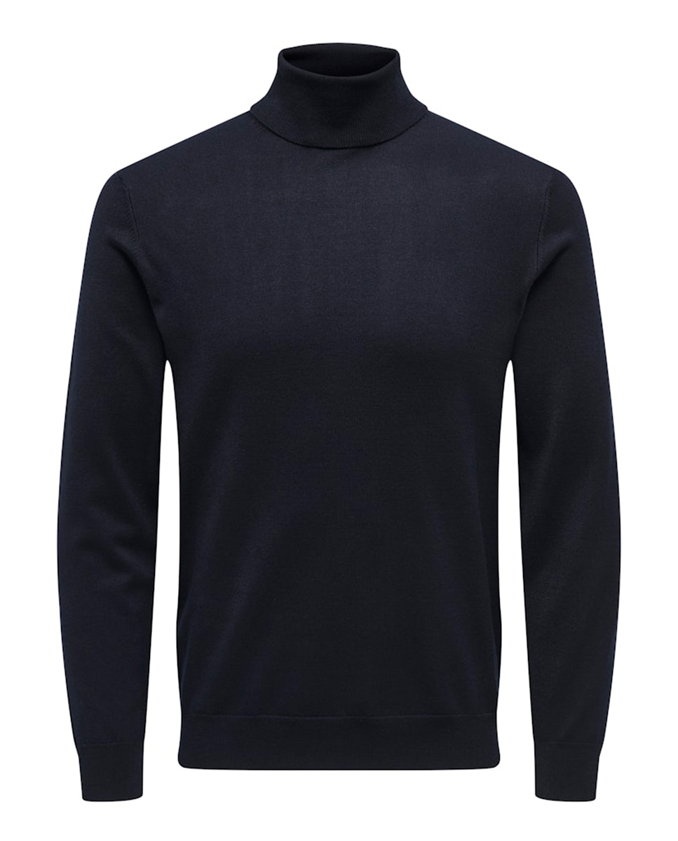 Imagen 5 de Jersey de hombre con el cuello vuelto - Only & Sons - Azul marino Azul marino
