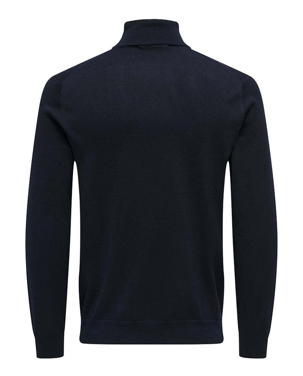 Imagen 6 de Jersey de hombre con el cuello vuelto - Only & Sons - Azul marino Azul marino
