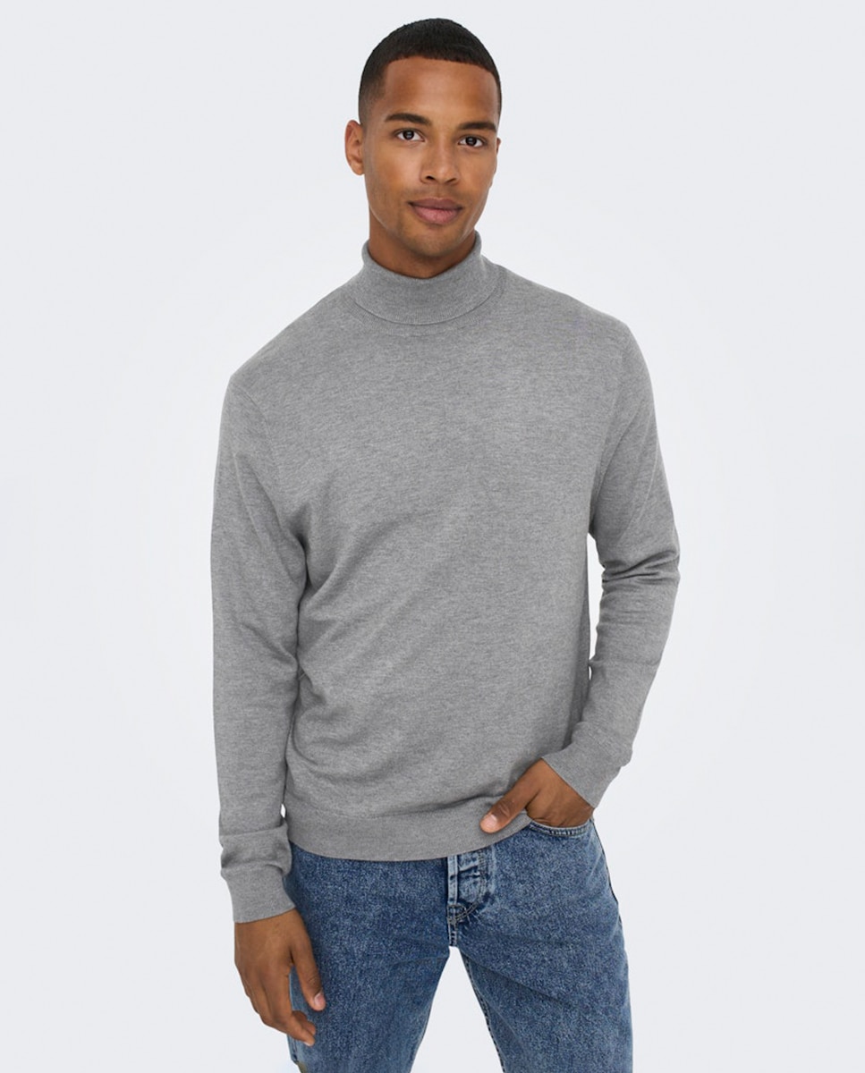 Imagen 1 de Jersey de hombre con el cuello vuelto - Only & Sons - Gris Gris