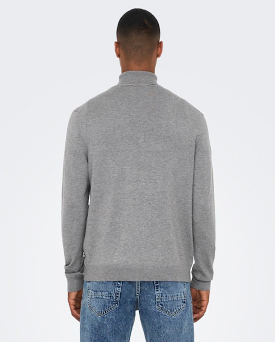 Imagen 2 de Jersey de hombre con el cuello vuelto - Only & Sons - Gris Gris