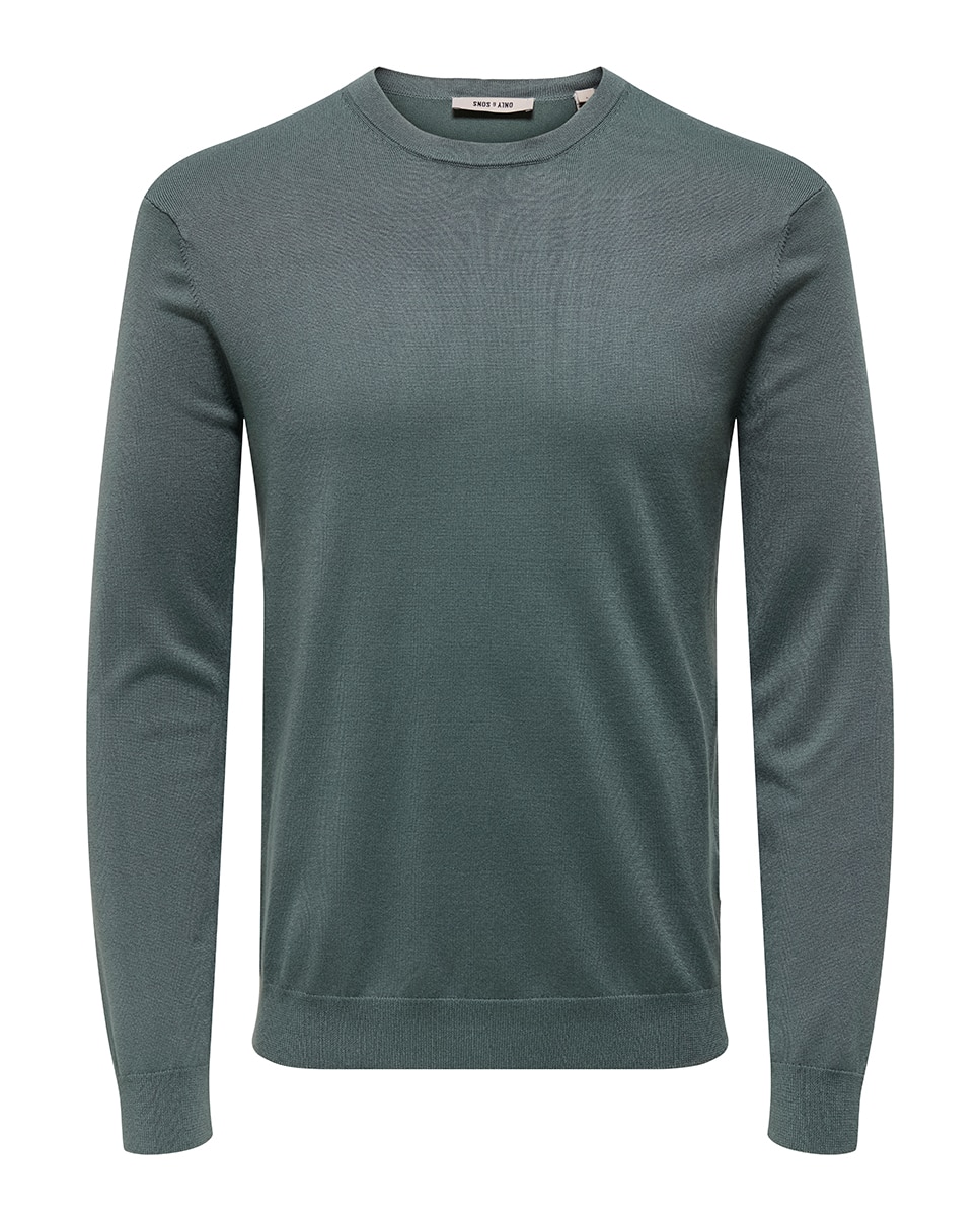 Jersey de hombre con cuello caja - Only & Sons - Verde Verde-3