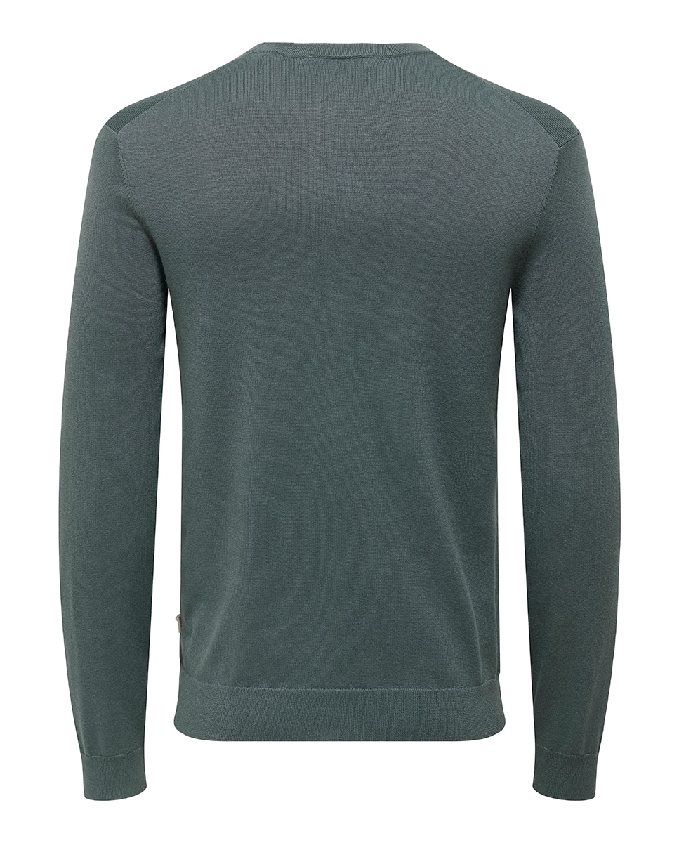 Jersey de hombre con cuello caja - Only & Sons - Verde Verde-4