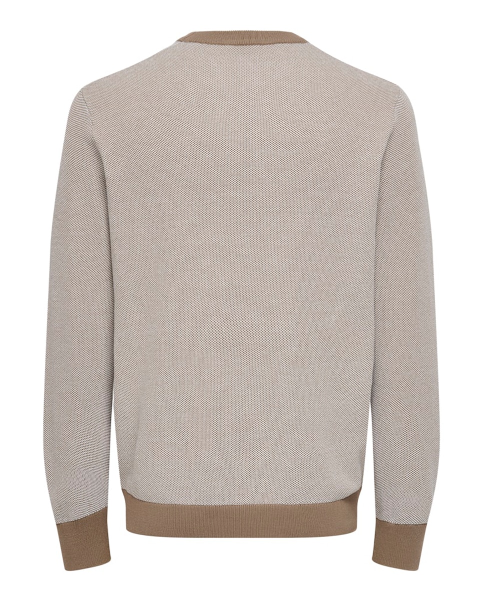 Camisola de Malha Regular Fit Bege-6