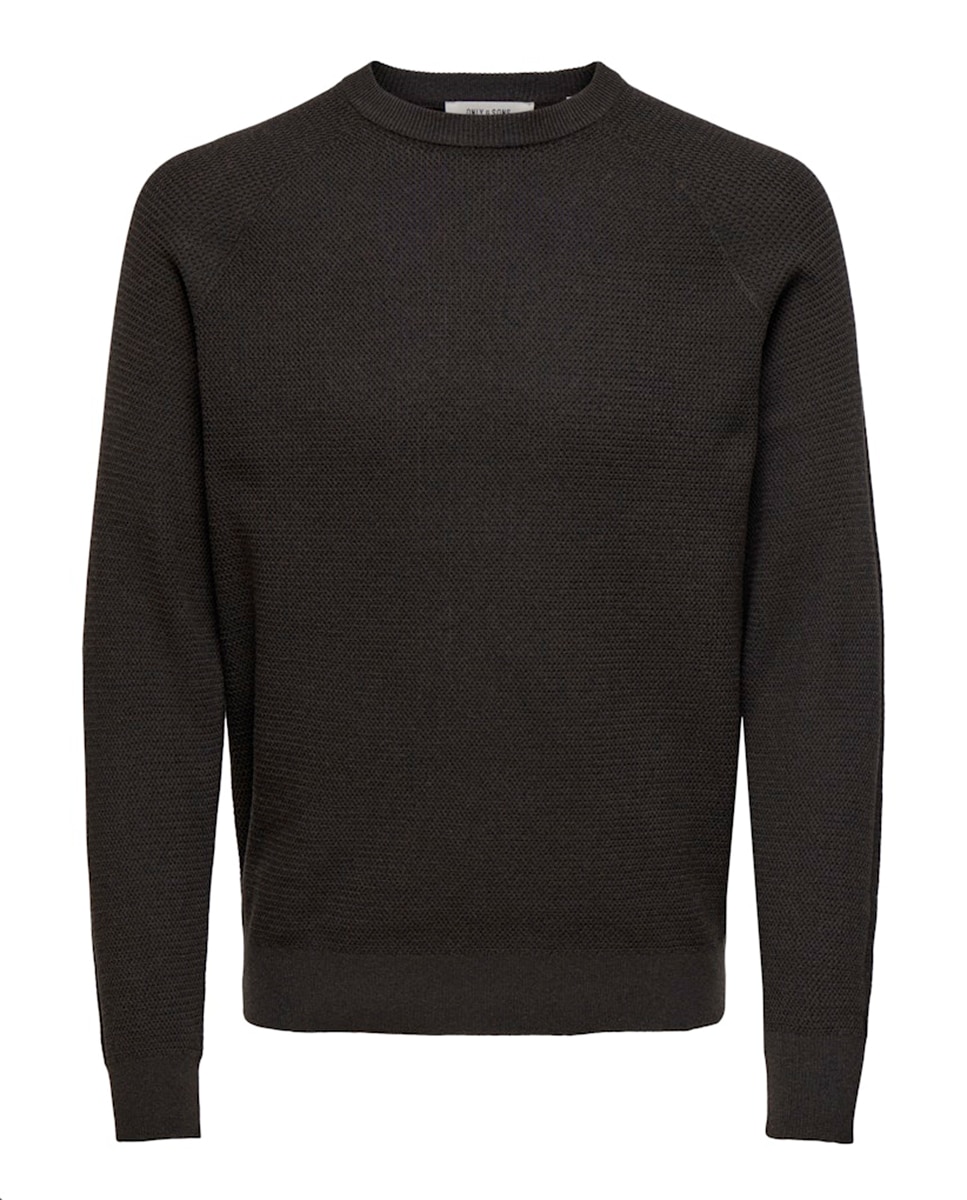 Camisola de Malha Regular Fit Castanho-escuro-5