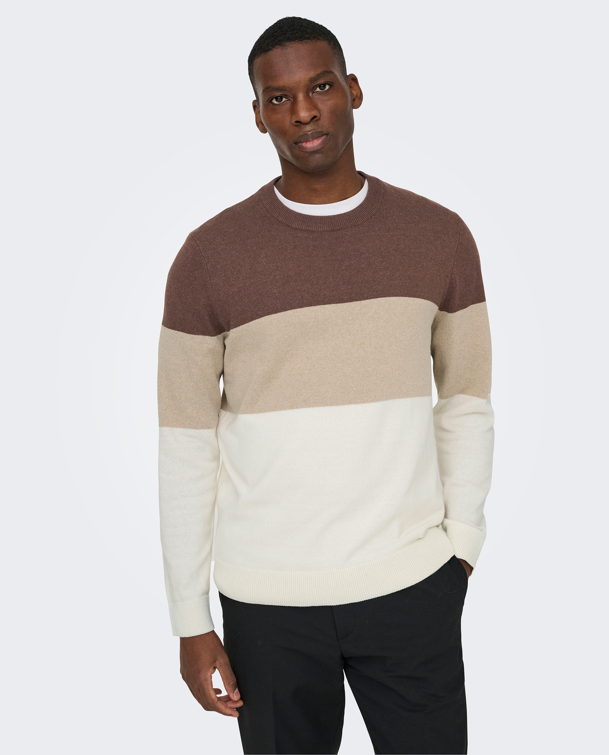 Imagem 0 de Camisola de Malha Regular Fit com Gola Redonda