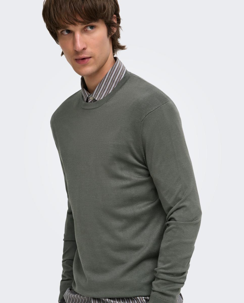 Jersey de hombre con cuello caja - Only & Sons - Gris Gris-2