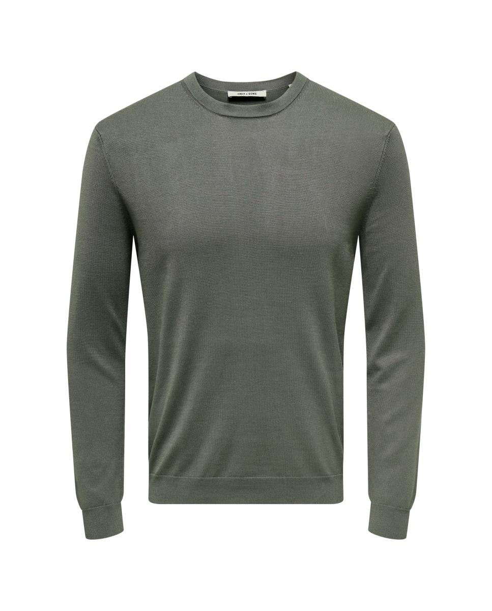 Jersey de hombre con cuello caja - Only & Sons - Gris Gris-4