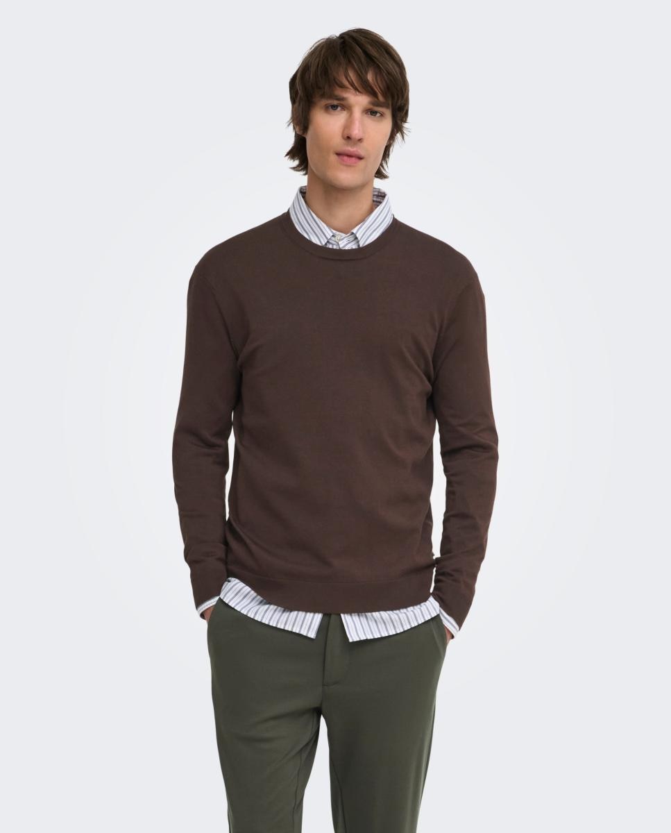 Imagem 0 de Camisola de malha de homem com decote redondo