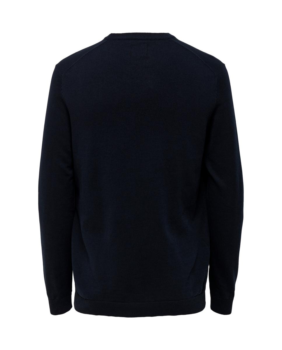 Jersey de hombre de cuello redondo - Only & Sons - Azul marino Azul marino-5