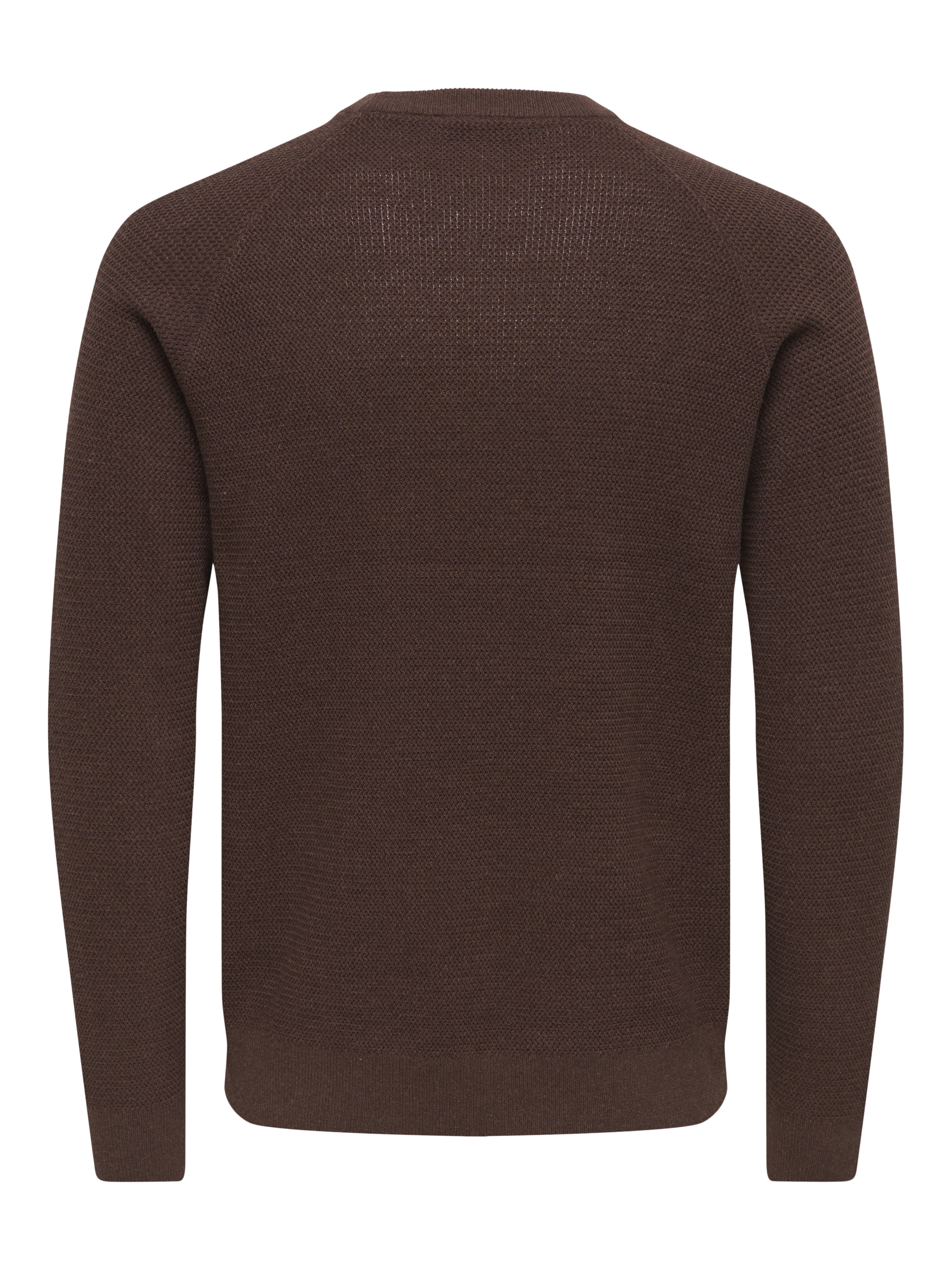 Camisola de Malha Regular Fit Castanho-4