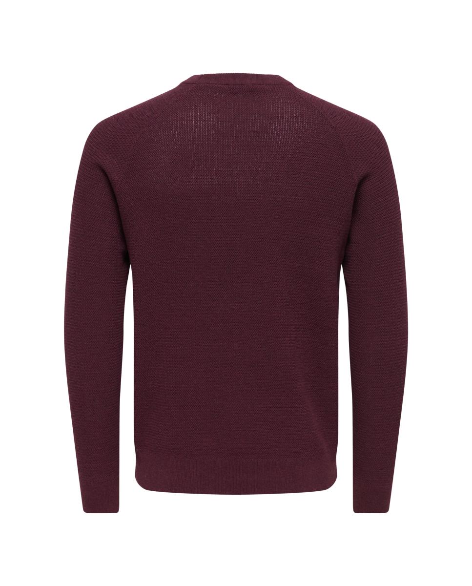 Camisola de Malha Regular Fit Bordeaux-4