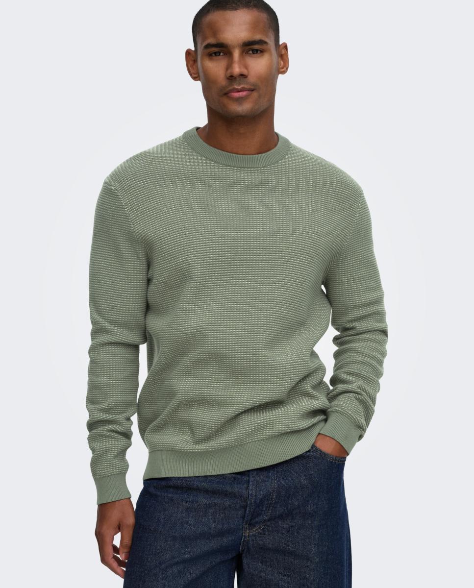 Imagem 0 de Camisola de malha com decote redondo