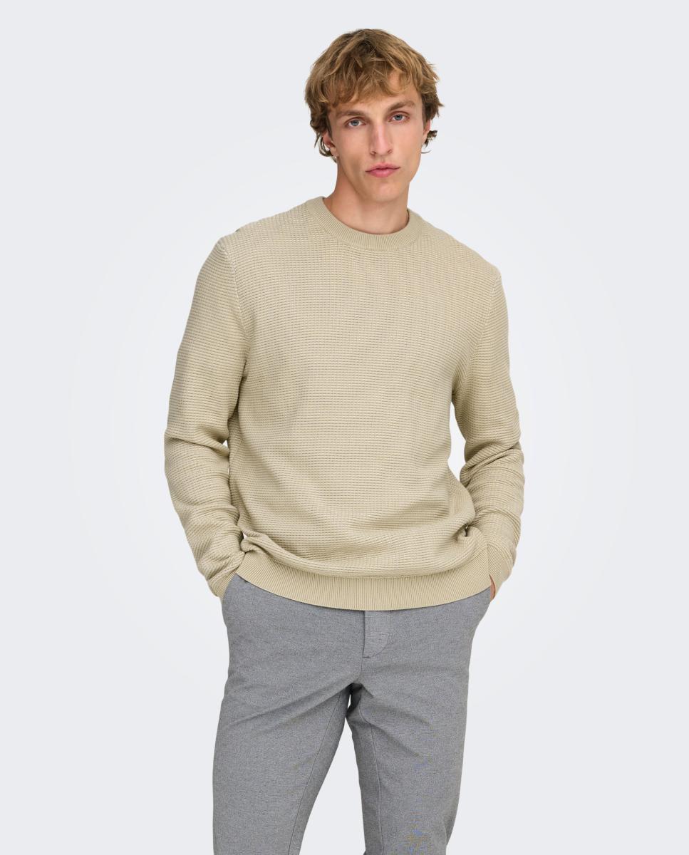 Imagem 0 de Camisola de malha com decote redondo