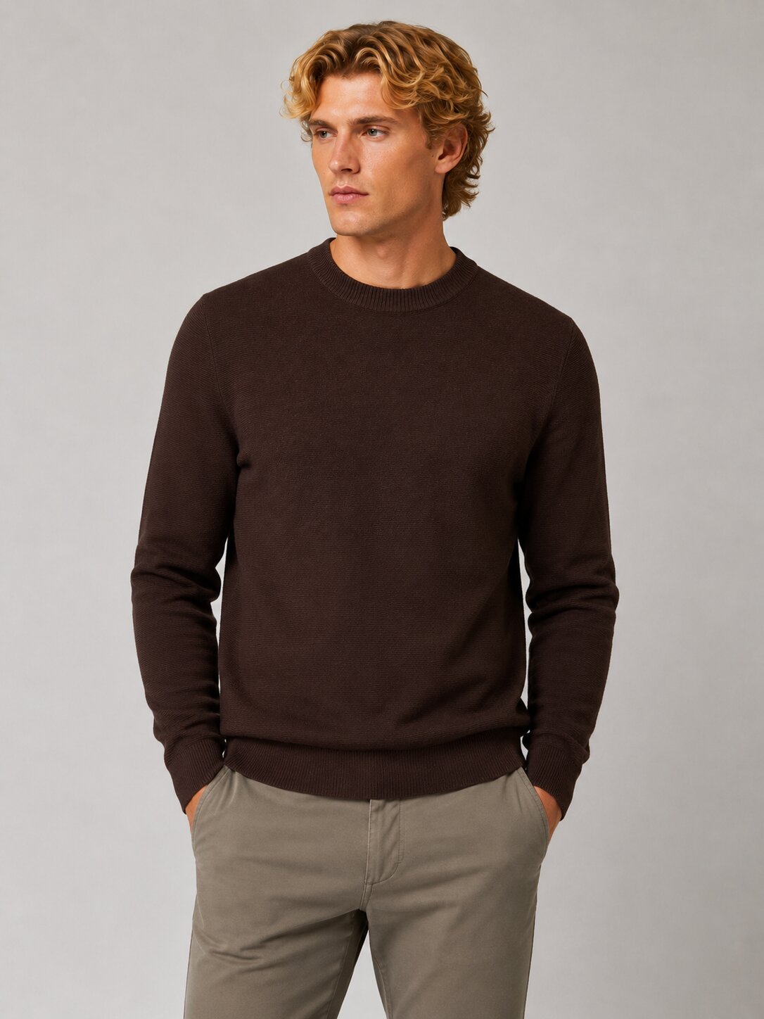 Imagem 0 de Camisola de Malha de Homem com Gola Mock