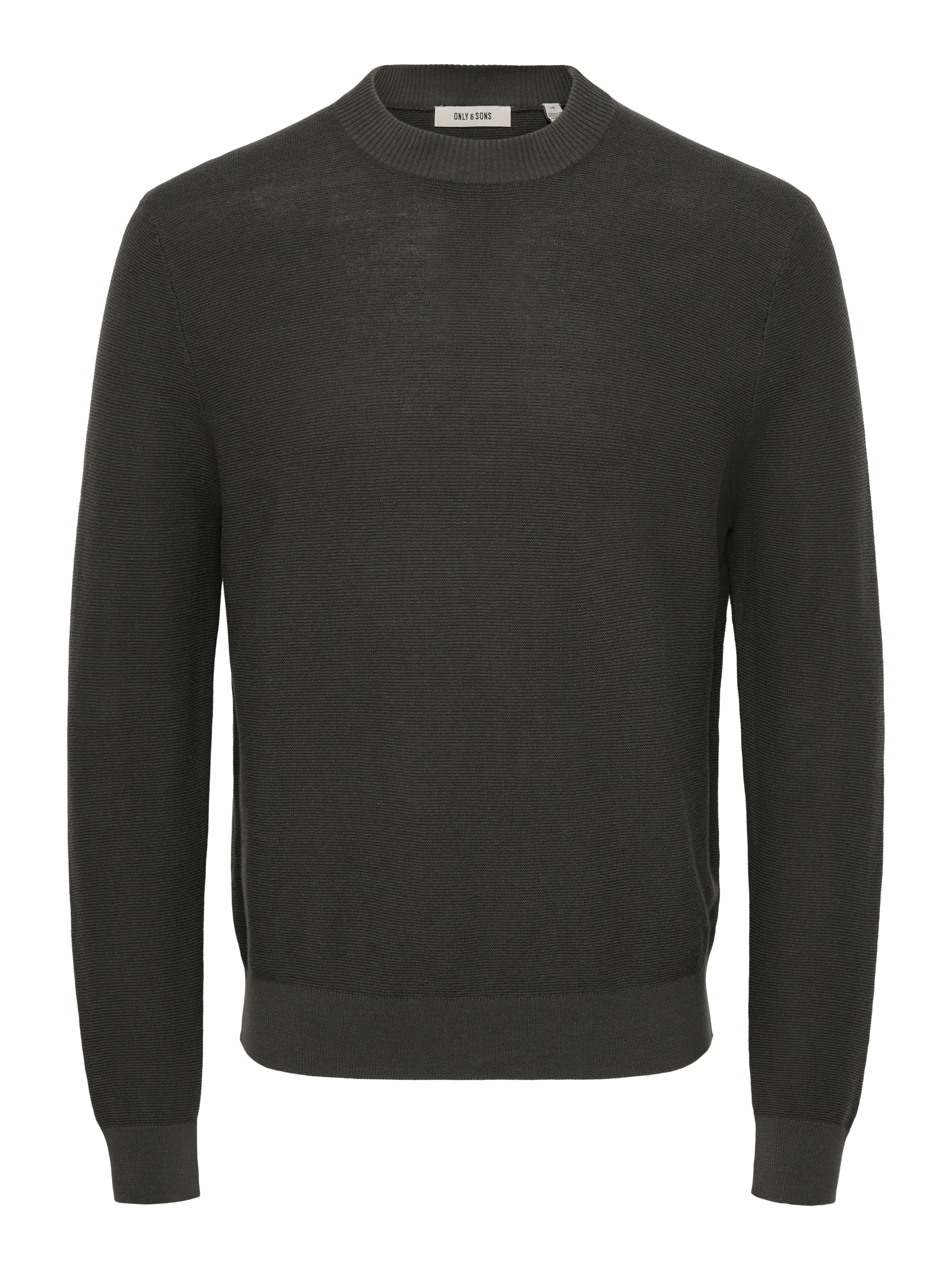 Camisola de Malha de Homem com Gola Mock Cinzento-3