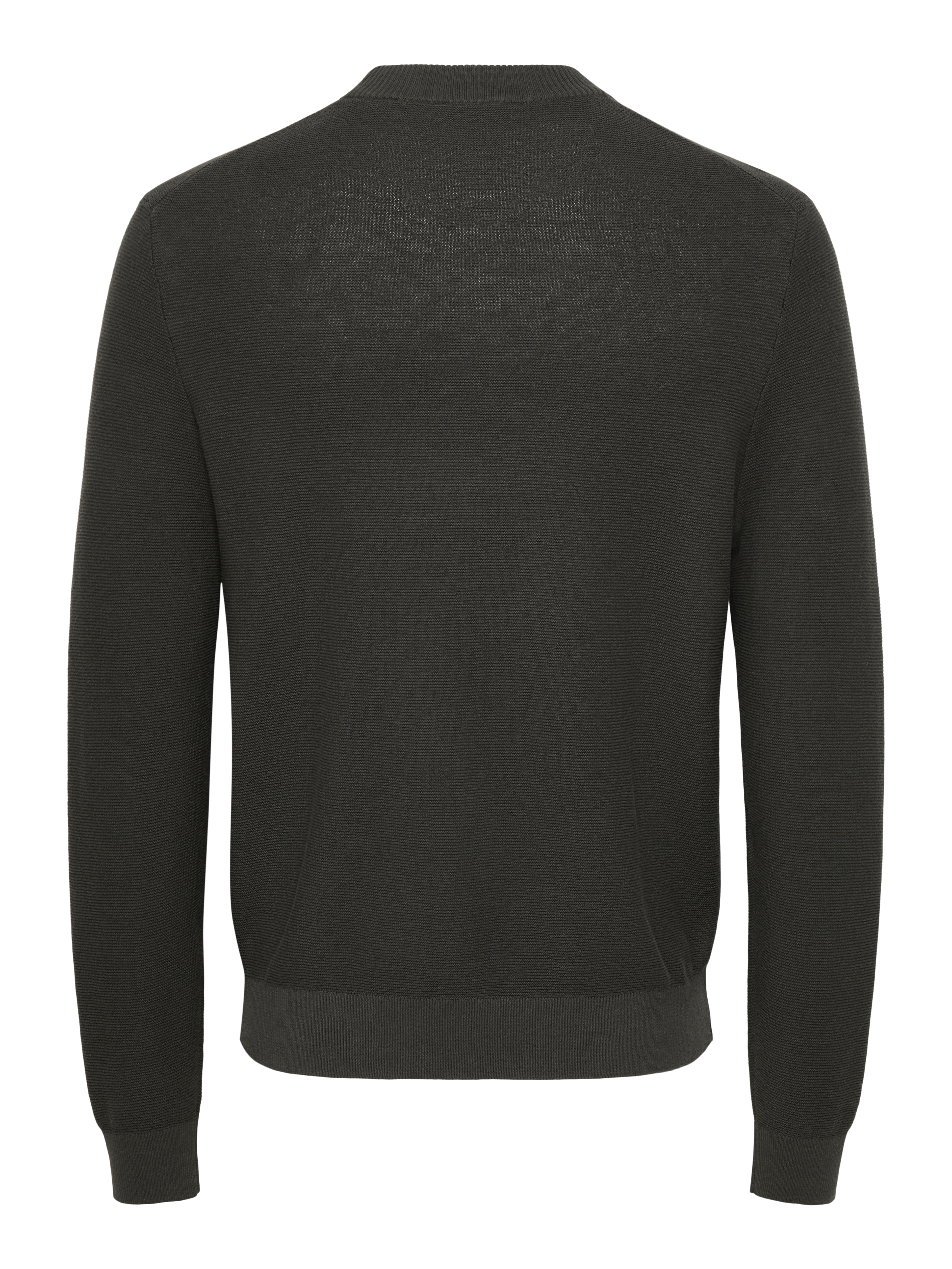 Camisola de Malha de Homem com Gola Mock Cinzento-4