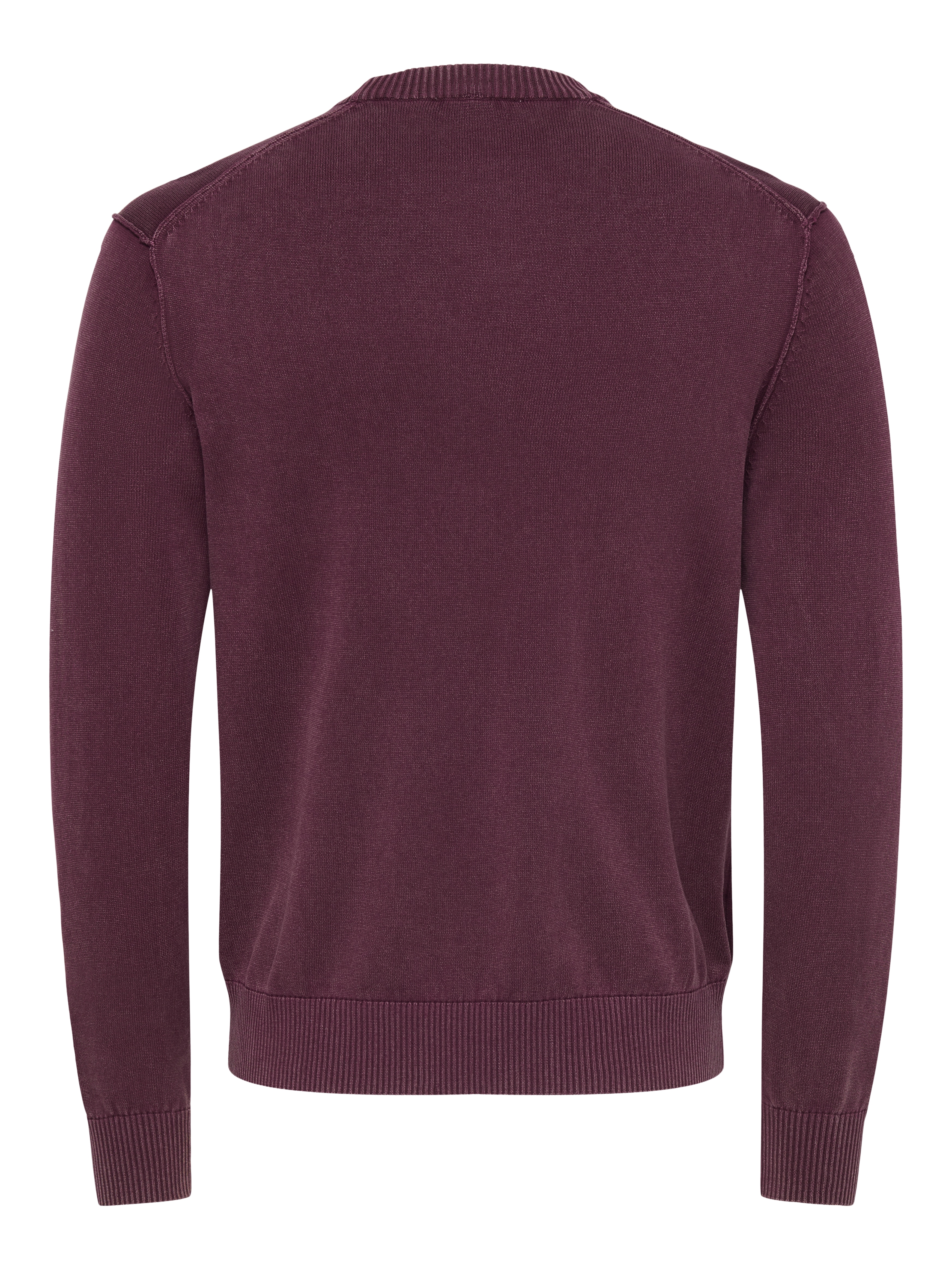 Camisola de malha com decote redondo Bordeaux-5
