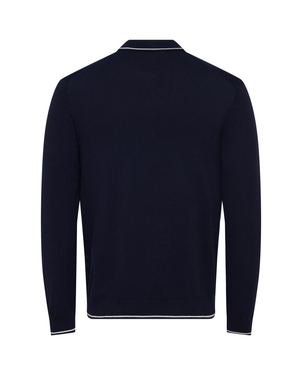 Polo de punto de hombre manga larga regular fit. - Only & Sons - Azul marino Azul marino-6