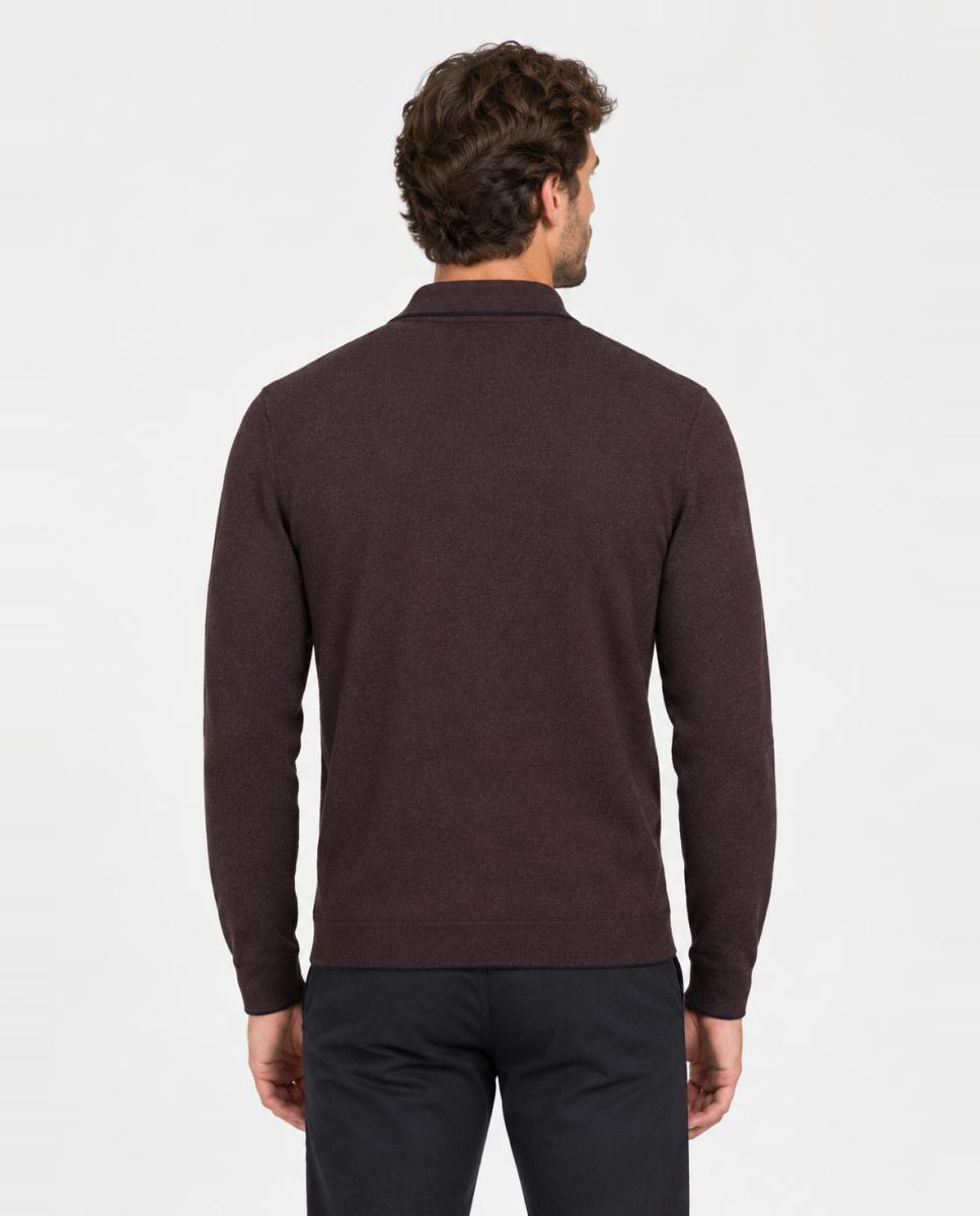 Polo de punto de hombre manga larga regular fit. - Only & Sons - Burdeos Burdeos-2
