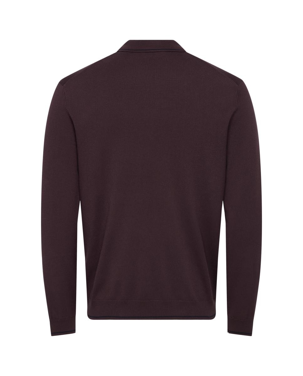 Polo de punto de hombre manga larga regular fit. - Only & Sons - Burdeos Burdeos-4