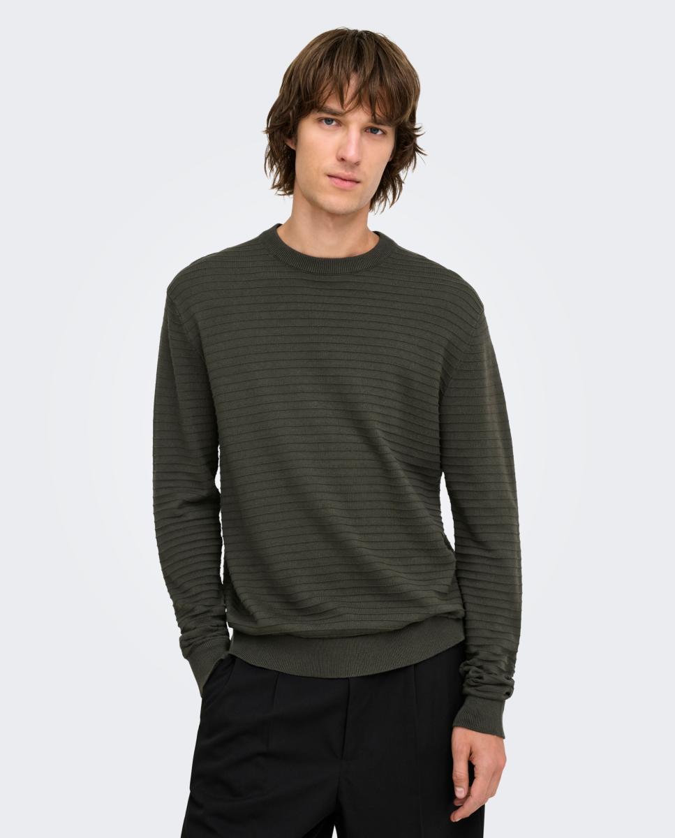 Imagen 0 de Jersey texturizado regular fit Gris