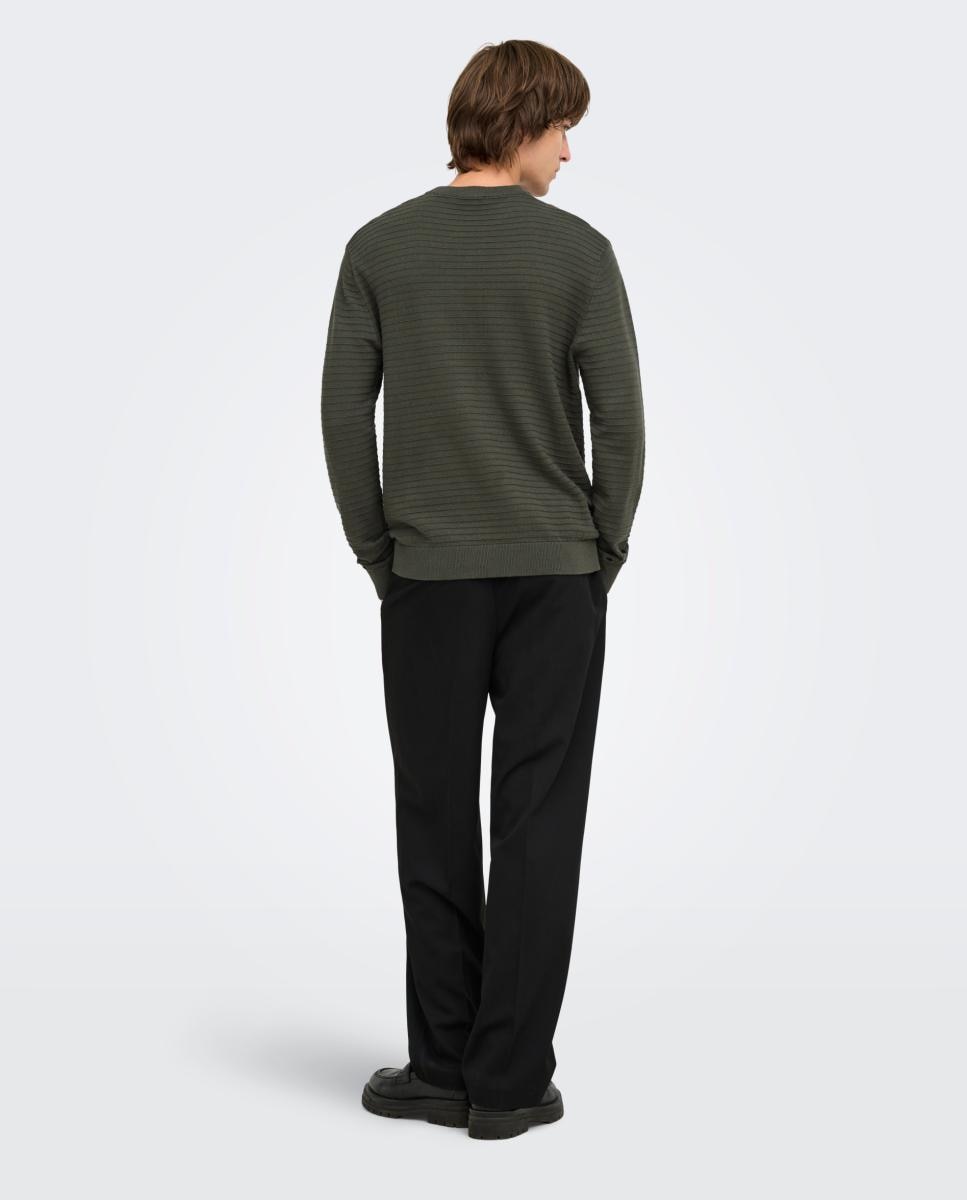 Jersey texturizado regular fit - Only & Sons - Gris Gris-2