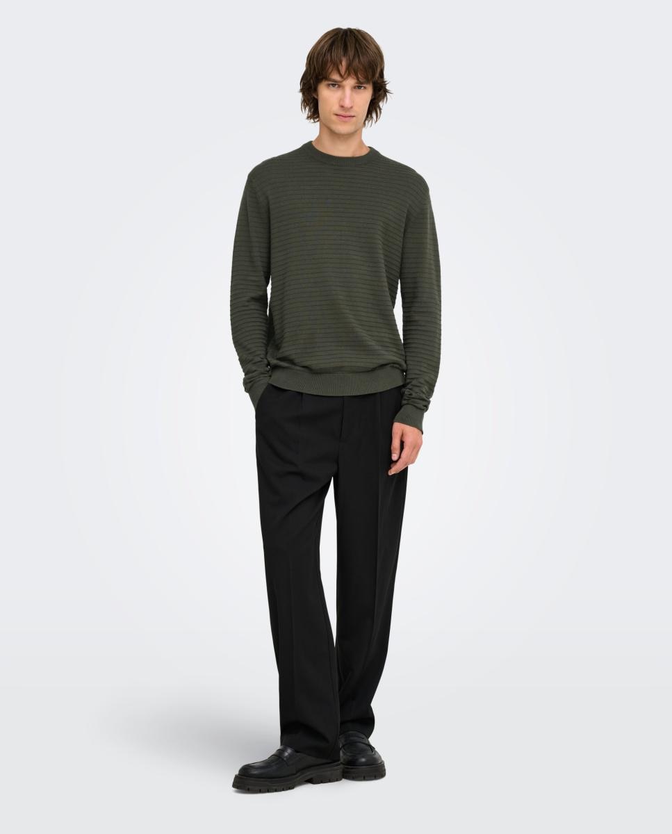 Jersey texturizado regular fit - Only & Sons - Gris Gris-6