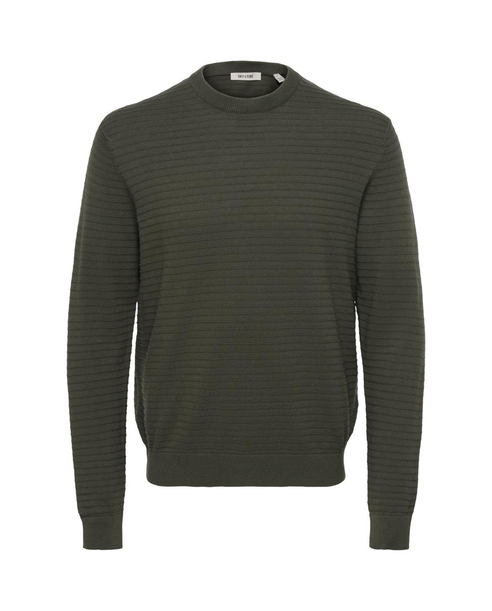 Jersey texturizado regular fit - Only & Sons - Gris Gris-4