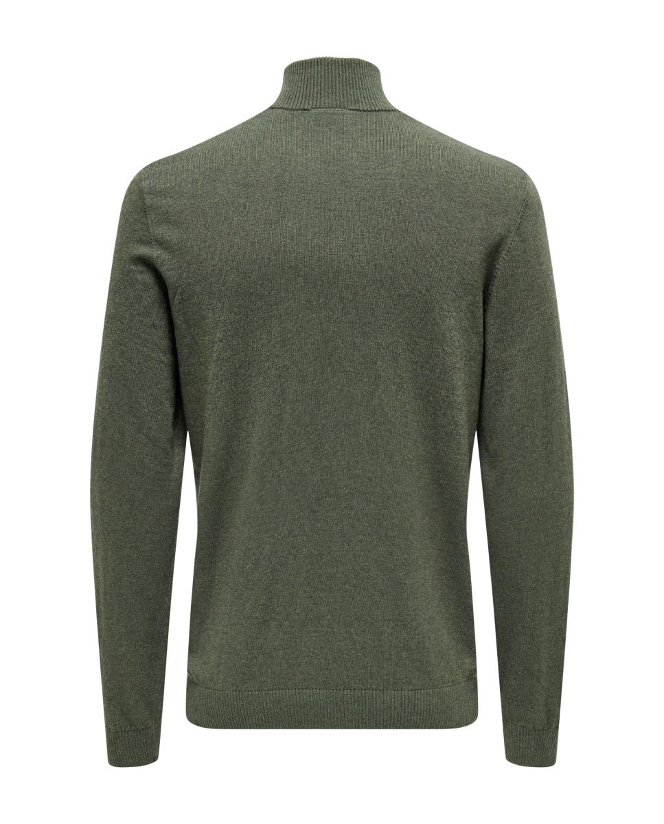 Imagen 6 de Jersey de hombre con cremallera hasta el pecho - Only & Sons - Verde Verde