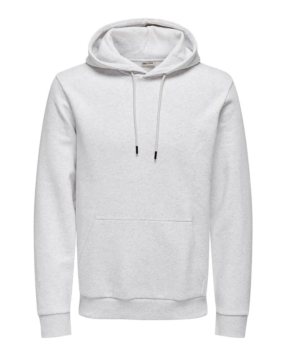 Sweatshirt de homem com capuz Cinzento-claro-3