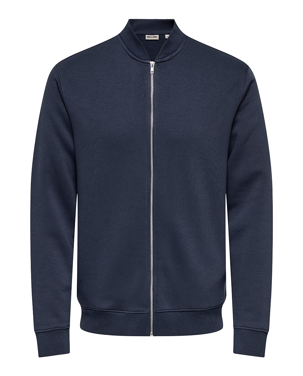 Sweatshirt Estilo Blusão Bomber Regular Fit Azul-2