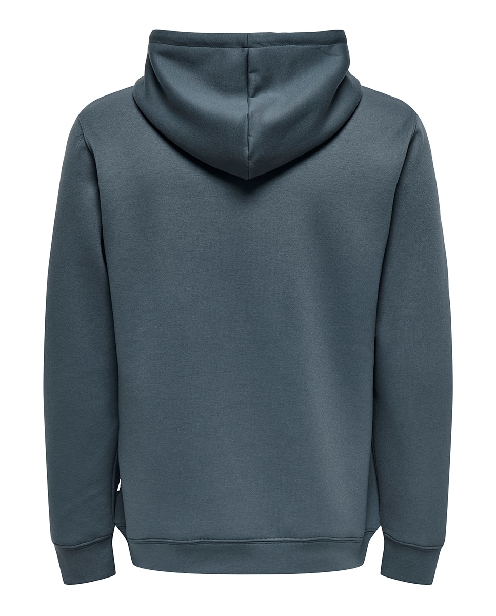 Sweatshirt de Bolso Canguru Regular Fit Azul-6