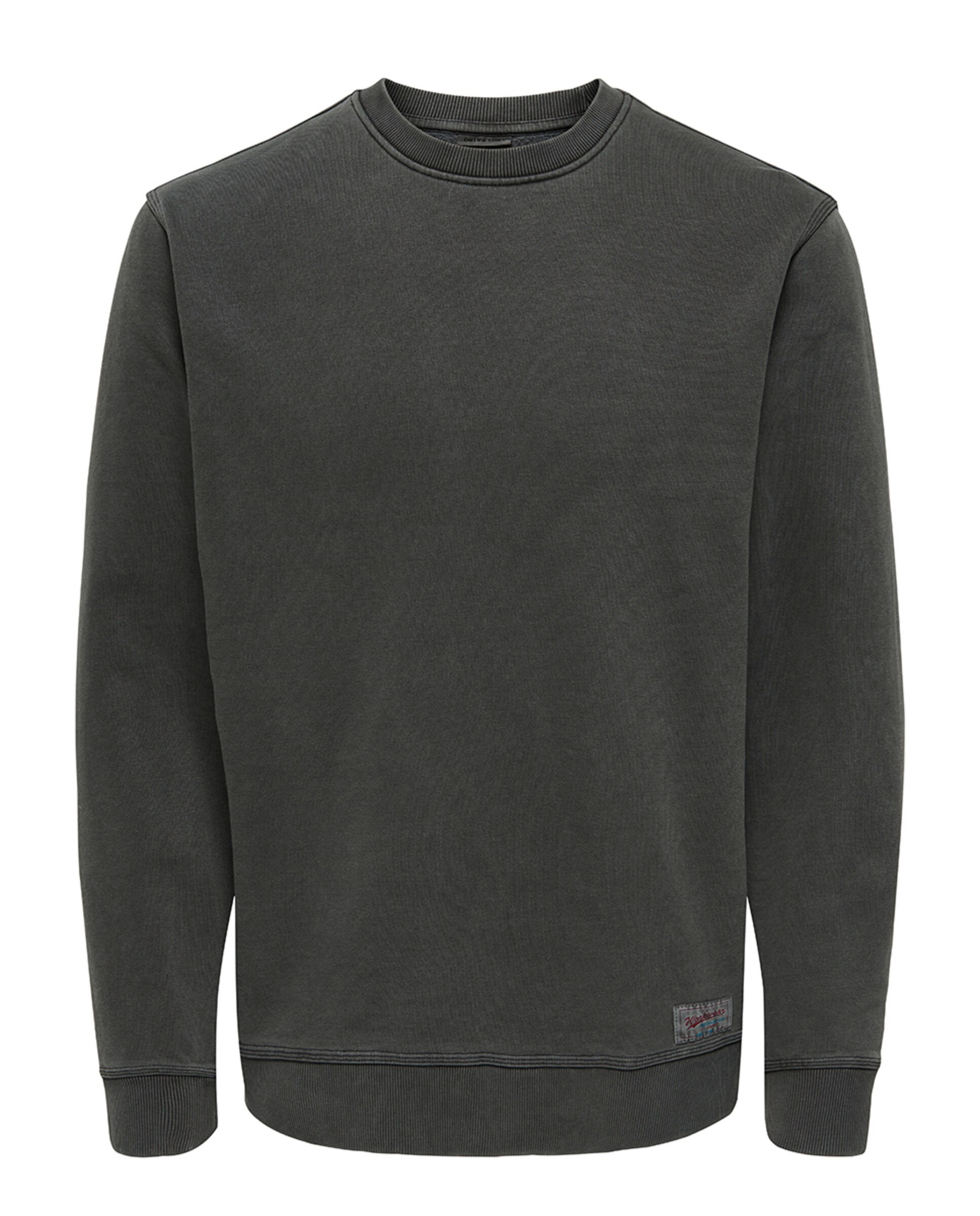 Sweatshirt Regular Fit com Decote Redondo Preto-5